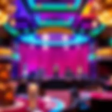 Entertainment Stage in the Jubilee Room Vibrant entertainment stage set up in the Jubilee Room