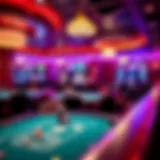 Interior view of the Barona Poker Room showcasing vibrant atmosphere