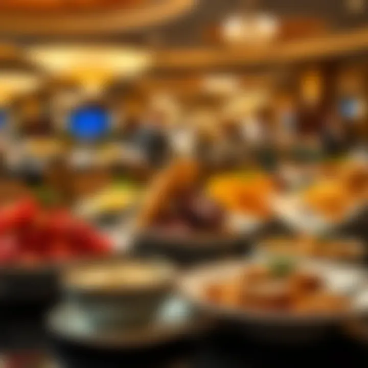 Exquisite Culinary Offerings at the Buffet An array of delectable dishes presented at the buffet