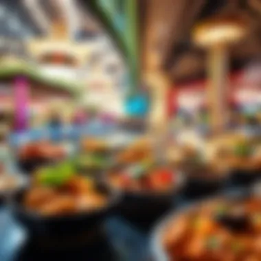 Gourmet Selections at the Bellagio Buffet An array of gourmet dishes available at the buffet