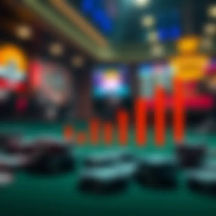 Graph depicting online gambling trends