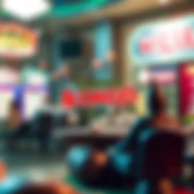 A whimsical depiction of various bingo call phrases