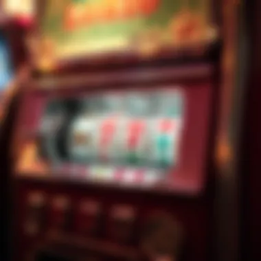 Detail of a Vintage Slot Machine Close-up of a vintage slot machine