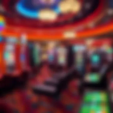 Diverse Gaming Options on Casino Floor Casino gaming floor showcasing diverse gaming options