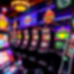 Vibrant slot machine section in a Los Angeles casino