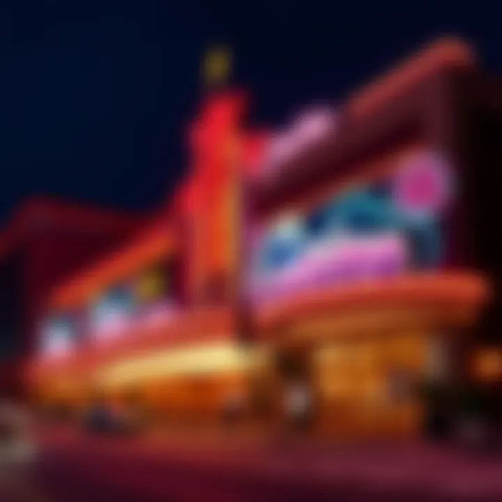 Nashville Casino Exterior at Night Exterior view of a Nashville casino illuminated at night