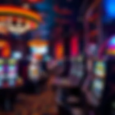 Vibrant Gaming Floor in Nashville Casino A vibrant gaming floor showcasing slot machines and card tables