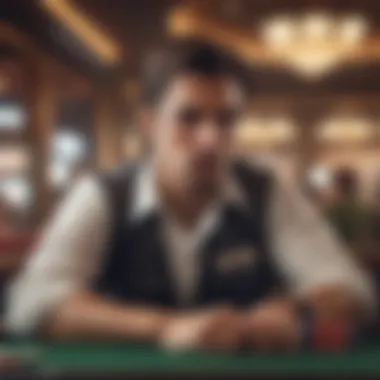 Engaging in Betting Research A thoughtful individual engaging in online betting research