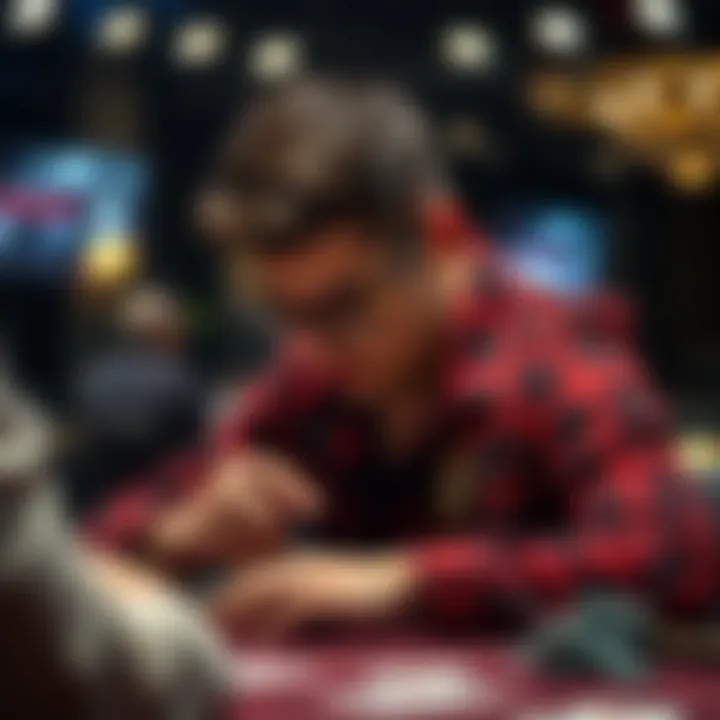 Studying Gameplay Techniques An advanced poker player studying gameplay techniques