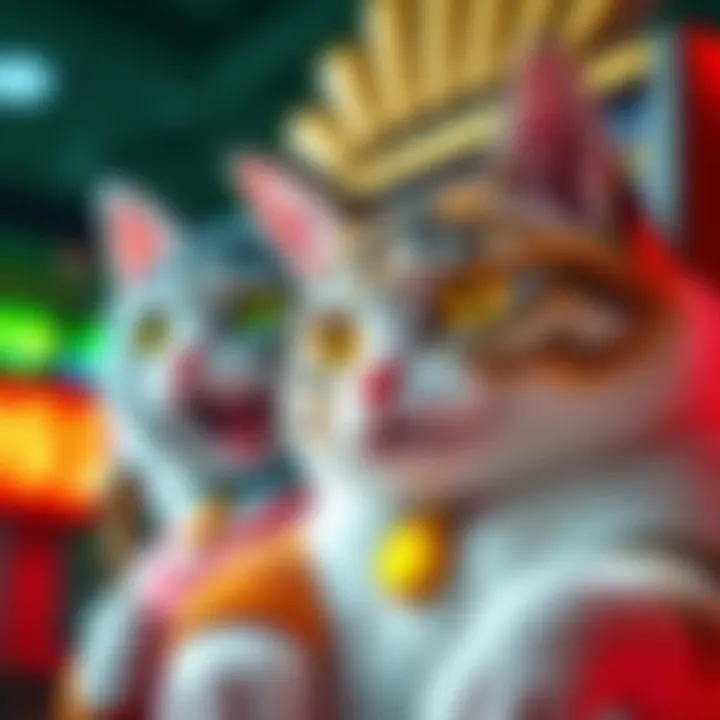 Exciting Bonus Round in Action Close-up of Cool Cats Slots bonus round activation