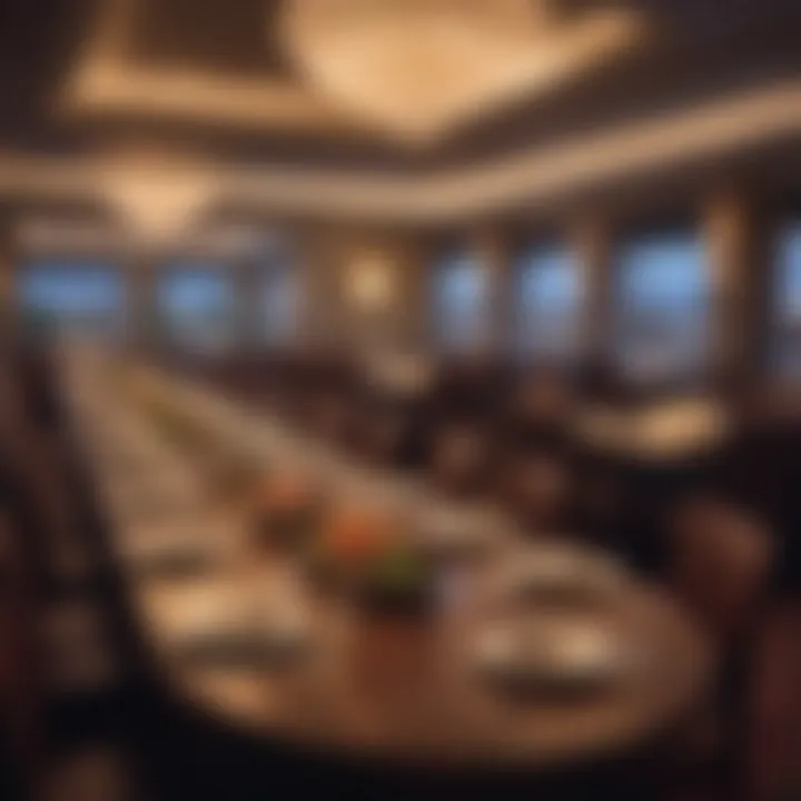 An elegant dining ambiance featuring unique decor elements