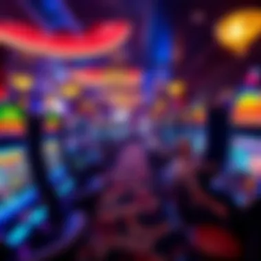 Exciting Gaming Atmosphere at Empire Casino Luxurious gaming floor filled with vibrant slot machines and gaming tables