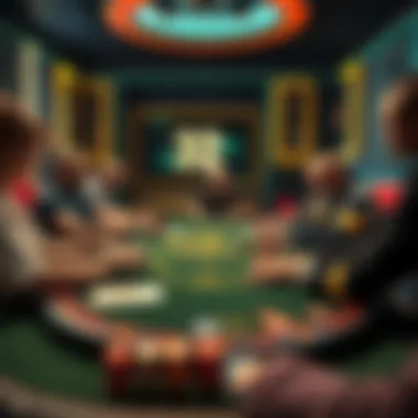 A virtual poker table showcasing computer-generated players