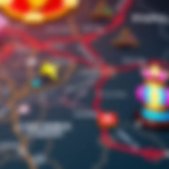 Access Routes to Chumba Casino Map showcasing access routes to Chumba Casino