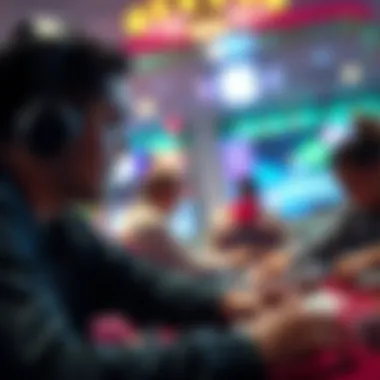 Engaging with Audio Poker Learning A person listening to an audiobook while playing poker