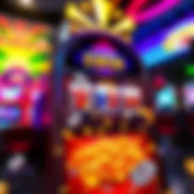 The Thrill of the Win A vibrant slot machine showcasing a big win