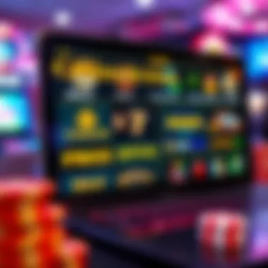 Diverse Bonus Codes in Online Casinos A vibrant illustration of various online casino bonus codes displayed on a digital screen.