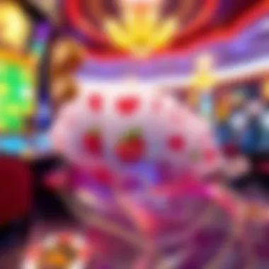 Exciting Free Spins Experience An engaging depiction of free spins symbols swirling in a dynamic casino environment.