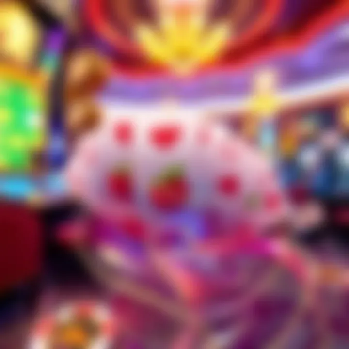 Exciting Free Spins Experience An engaging depiction of free spins symbols swirling in a dynamic casino environment.