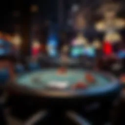 Elegant poker table setup at Borgata