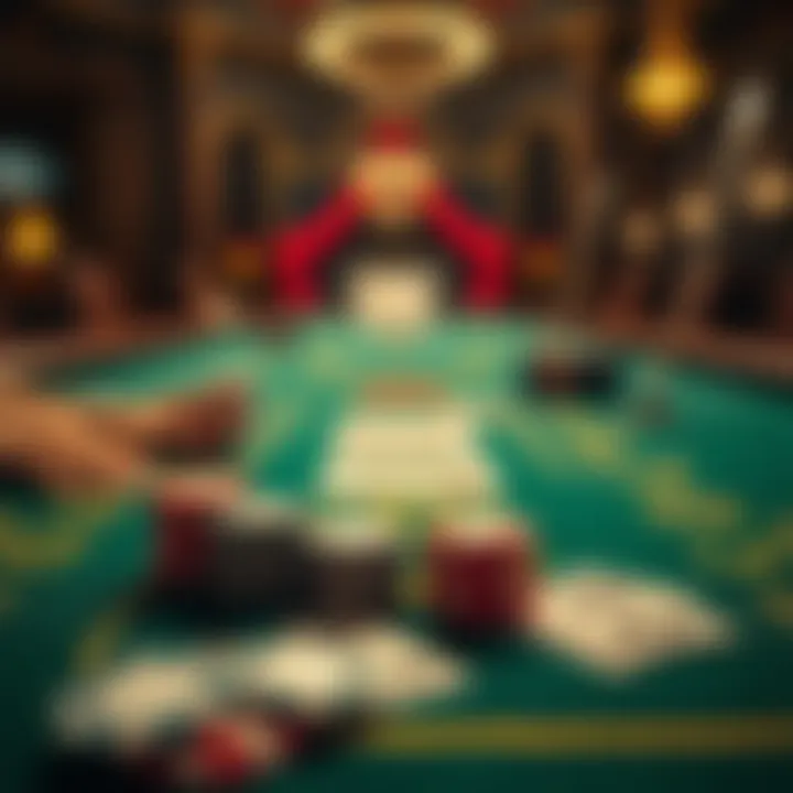 Mastering Blackjack Strategies A close-up of a blackjack table with cards and chips