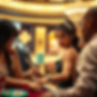 VIP Service by a Casino Hostess Casino hostess assisting VIP guests