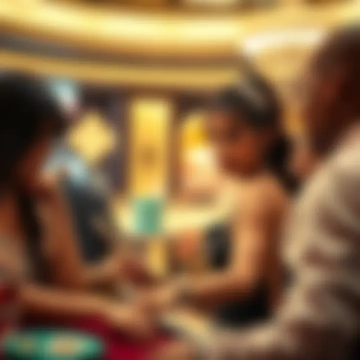 VIP Service by a Casino Hostess Casino hostess assisting VIP guests