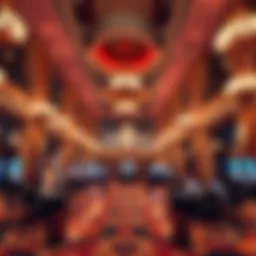 Luxurious casino hotel lobby featuring elegant decor and vibrant atmosphere