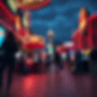 Nightlife at a Casino Venue Nightlife scene outside a popular casino venue