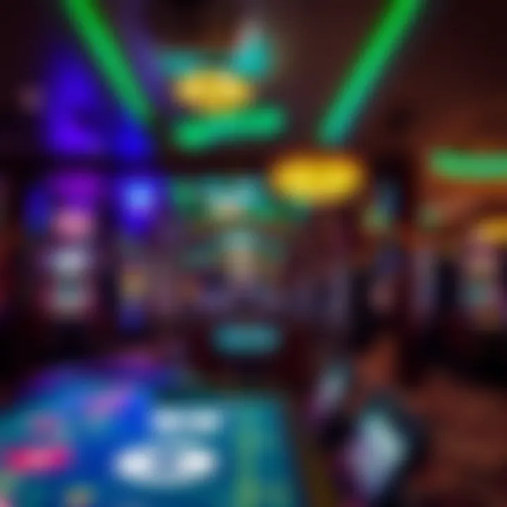 Vibrant Casino Atmosphere Interior view of a vibrant casino atmosphere