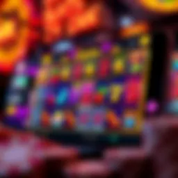 A captivating view of a mobile casino interface showcasing vibrant slot games