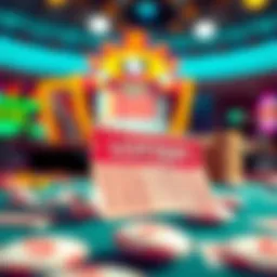 A vibrant depiction of a digital lottery ticket