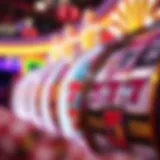 Colorful casino reels in motion
