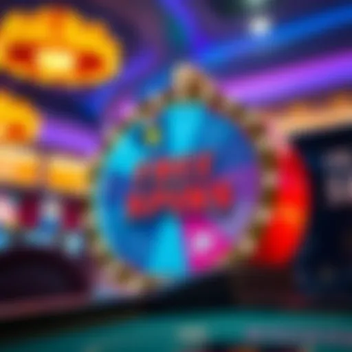 Visual representation of free spins concept