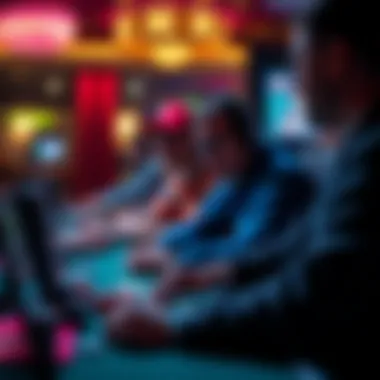 Engaging in Online Poker Visual representation of players engaging in online poker