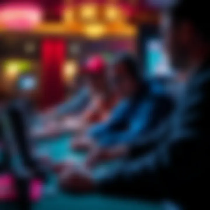 Engaging in Online Poker Visual representation of players engaging in online poker