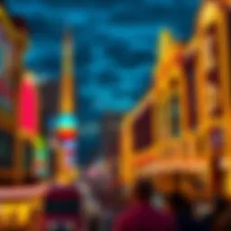 A stunning view of the Fremont Street Experience at night