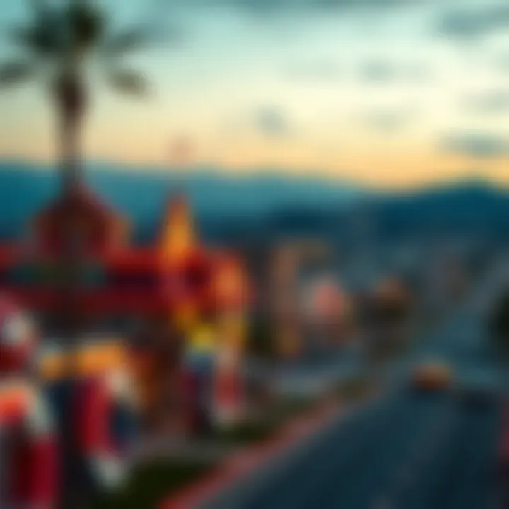 Impact of Gambling on Local Communities in California A scenic representation of California's local communities influenced by gambling