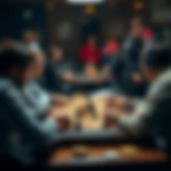 Strategic Board Game A strategic board game session with players strategizing their moves