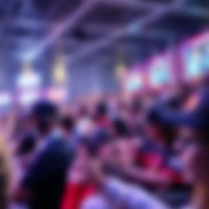 Esports Tournament Excitement A vibrant esports tournament with an enthusiastic audience