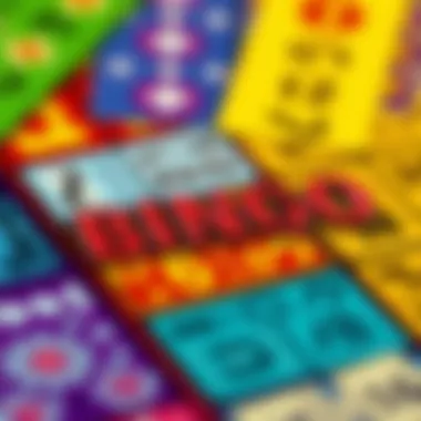 Diverse Bingo Card Styles Colorful bingo card layout showcasing unique patterns