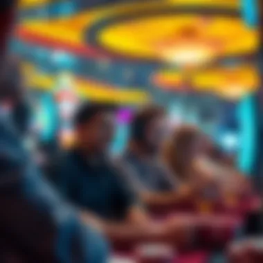 Exciting Casino Gaming Atmosphere Engaging players enjoying a casino-style gaming environment