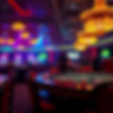 A vibrant casino setting highlighting the energy and thrill of gambling