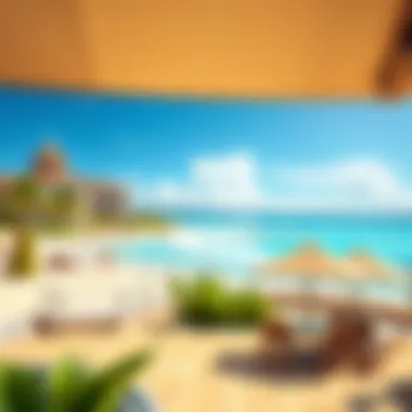 Stunning Beach Resort Stunning beach view with luxurious resort in the background