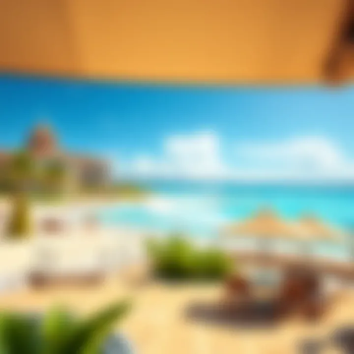 Stunning Beach Resort Stunning beach view with luxurious resort in the background