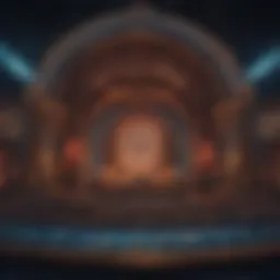 Dramatic stage set design of KA Show