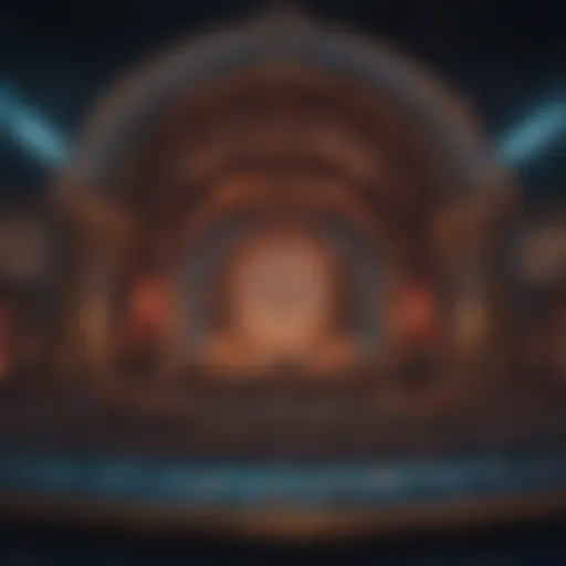 Dramatic stage set design of KA Show