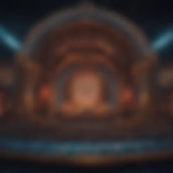 Dramatic stage set design of KA Show