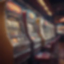 Colorful depiction of classic slot machines