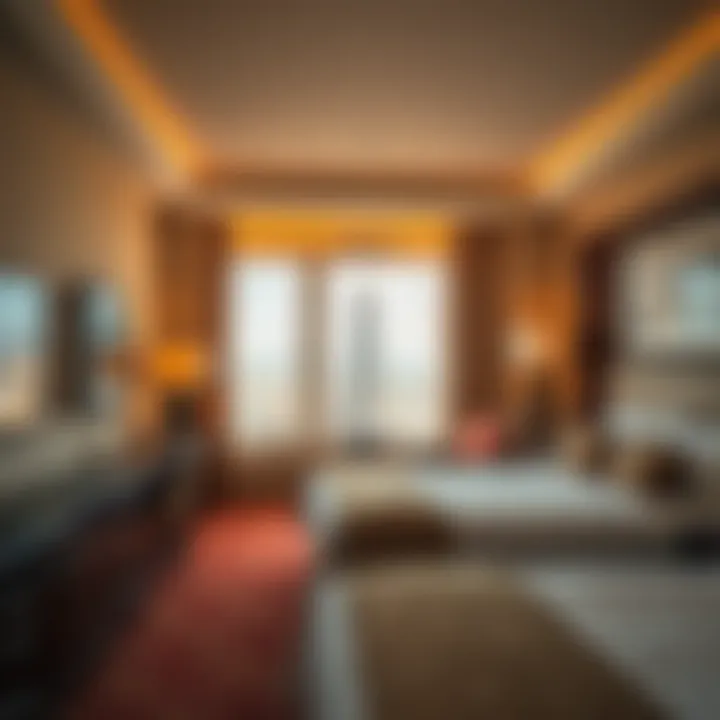 Cozy hotel room with unique decor in Las Vegas